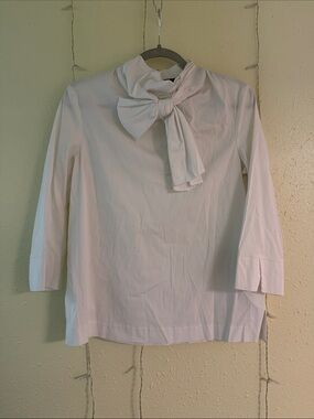Halogen White Bow-Neck Top